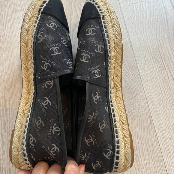 Chanel Black Mesh CC Logo Espadrilles Sz. EU 38 - Picture 7 of 9